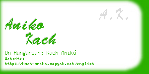 aniko kach business card